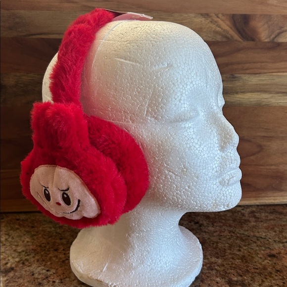 Source Unknown Accessories - Red Plush Ear Muffs
